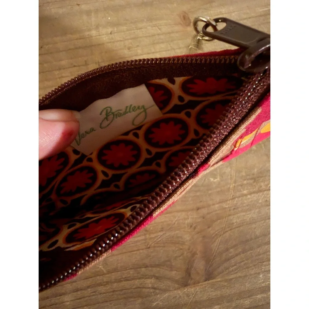 Vera Bradley Folkloric Floral Quilted Crossbody Bag and Zip ID Case Set Pink